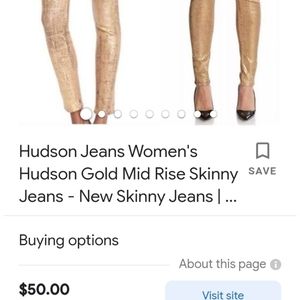 Hudson Gold Snake Print Jeans